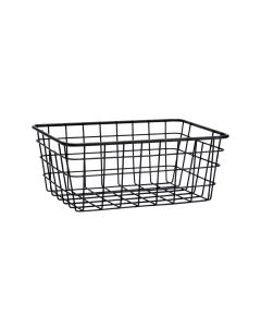 Καλάθι Οργάνωσης 24x18x10cm Μαύρο Μεταλλικό Estia Home Art Bamboo Essentials 01-26714