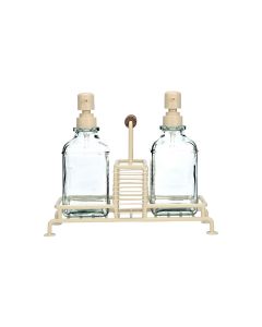 Δοχεία Υγρού Πιάτων 2x300ml με Μεταλλική Βάση & Θήκη για Σγφουγγάρι Allure Ivory 01-26226