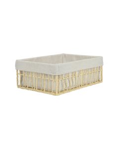 Καλάθι Αποθήκευσης & Οργάνωσης Μπεζ 32x24x12cm Estia Home Art Nest 02-28015