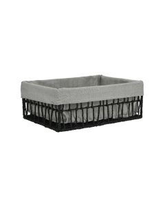 Καλάθι Αποθήκευσης & Οργάνωσης Μαύρο 32x24x12cm Estia Home Art Nest 02-28046