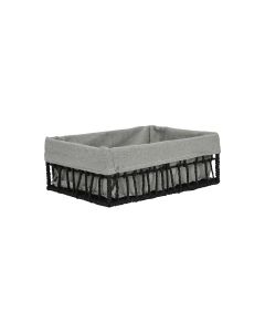 Καλάθι Αποθήκευσης & Οργάνωσης Μαύρο 28x20x10cm Estia Home Art Nest 02-28053