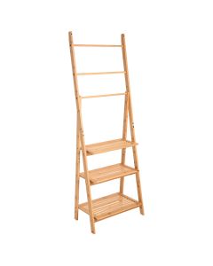 Ραφιέρα Δαπέδου 53x30xH152cm Οργάνωσης με 3 Ράφια Φυσικό Χρώμα Estia Home Art Bamboo Essentials 02-27490