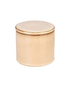 Δοχείο Κεραμικό για Βαμβάκι 8.5x8.5x9cm Μπεζ Estia Home Art Satin 02-27780