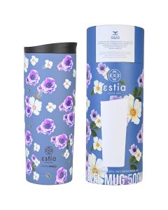 Θερμός 450ml Travel Mug Save the Aegean Garden Blue Estia Home Art 01-20415