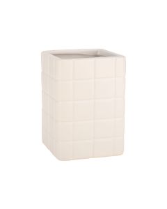 Ποτηράκι Μπάνιου 7,5x7,5x11cm Κεραμικό Λευκό Estia Home Art Tiles 02-27735