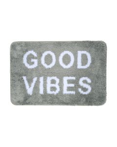 Ταπέτο Μπάνιο Μέντα 40x60cm 100%  Μικροϊνες Estia Home Art Good Vibes 02-28565