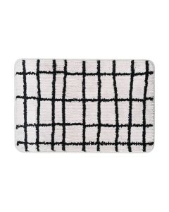 Ταπέτο Μπάνιο ΓκριΜαύρο 40x60cm 100%  Μικροϊνες Estia Home Art Gage 02-28572