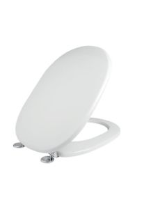 Κάλυμμα Λεκάνης WC Polyester B.T Λευκό 42,5-47,5x34,5cm Οπές 10-20cm για Ideal Standard Linda, Florile Elvit 0094