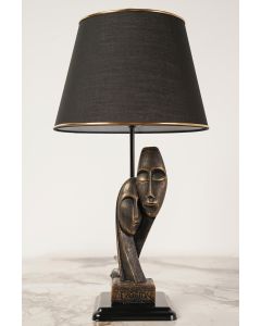 Λαμπατέρ Επιτραπέζιο Ø30xH53cm 1xE27 Μαύρη με Φιγούρα Ζευγάρι Σκουριά TLT 1263-AB ARlight 0203028