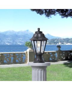 FUMAGALLI ΚΟΛΩΝΑΚΙ ΔΑΠΕΔΟΥ MIKROLOT ANNA ΜΑΥΡΟ ΕΞΑΓΩΝΟ 220x385mm Ε27 Eurolamp 145-26002