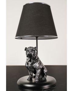 Λαμπατέρ Επιτραπέζιο Ø24xH44cm 1xE27 Μαύρη με Φιγούρα Σκύλο Ασημί Πατίνα TLT 1266-NM ARlight 0203033