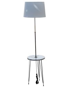 Φωτιστικό Δαπέδου με Τραπεζάκι Βάση Ø33xH140cm Τ.Μάρμαρο Αμπαζούρ Ø30-40xH25cm FLT 6323 WH # ARlight 0163051