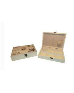 Koυτί Ραπτικής 26x17x7cm Ξύλινο με Θήκες Etoile LA-110C