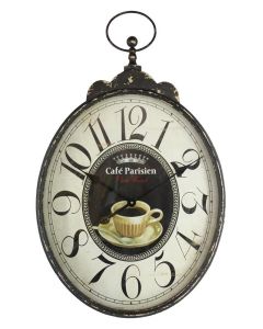 Ρολόι Vintage Επιτοίχιο Μεταλλικό 50x85cm Cafe Parisien Etoile NN-542