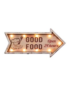 Πινακίδα MDF με Φως  28x60x5cm Good Food Etoile NN-796A