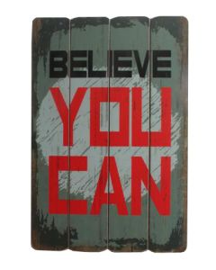 Πινακίδα Ξύλινη 40x60x2cm Believe you Can Etoile NN-712-34