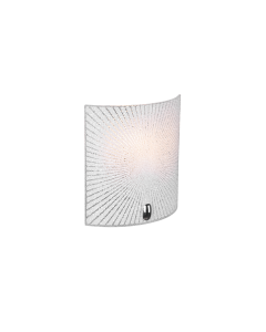 Φωτιστικό Τοίχου 20xH22cm 1xE27 Λευκό Γυαλί-Χρωμέ Trio Lighting Elisa 212200100