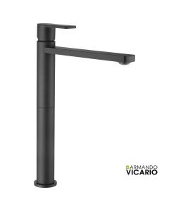 Μπαταρία Νιπτήρα Υψηλή με Βαλβίδα Clic-Clac Glam Vicario Black Matt  610041-400
