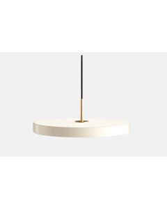 Φωτιστικό Κρεμαστό Led 16w 3000K 1300lm 43x14cm Pearl White-Brass Umage Asteria 2170