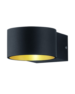 Lacapo Μοντέρνο Φωτιστικό Τοίχου με Ενσωματωμένο LED και Θερμό Λευκό Φως σε Μαύρο Χρώμα Trio Lighting 223410132