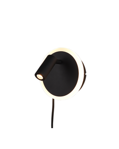 Φωτιστικό Επιτοίχιο Μαύρο Ματ 15cm IP20 LED 5w 3000K 550lm Τrio Lighting Jordan 229210232