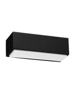 ΑΠΛΙΚΑ ΤΟΙΧΟΥ ΤΕΤΡΑΓΩΝΗ ΑΛΟΥΜΙΝΙΟΥ UP DOWN LED 10W ΜΑΥΡΗ "NIKITA" ARTE ILLUMINA Eurolamp 145-82091