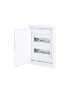 FLUSH MOUNTING 24+4 MODULES 2 ROWS WHITE DOOR ACA 282U24ES