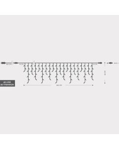 ΒΡΟΧΗ, 288 LED 3mm, 36V, ΕΠΕΚΤΑΣΗ ΕΩΣ 3, ΜΕ ΜΕΤΑΣΧΗΜΑΤΙΣΤΗ, ΠΡΟΕΚΤΑΣΗ ΠΑΡΟΧΗΣ 300cm, ΔΙΑΦΑΝΟ ΚΑΛΩΔΙΟ, ΛΕΥΚΟ LED,  600x60cm (5/7/5/7), ΙΡ44 600-11365