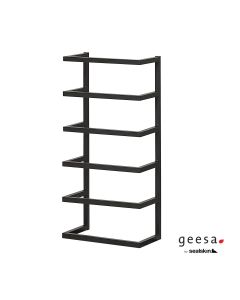 Ραφιέρα Επίτοιχη Θήκη Πετσετών 24x12x48cm Black Matt Geesa by Sealskin 30746-400