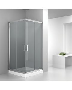 Καμπίνα Τετράγωνη 90x90xH180cm Γωνιακής Εισόδου Orabella Vitalia Square 30127