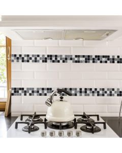 Tile Black & White πλακάκια διακόσμησης τοίχων κουζίνας & μπάνιου 31313 Ango