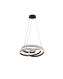 Μοντέρνο Κρεμαστό Φωτιστικό 60xH150cm LED 60w 2300+3000+4000K DIP Switch, Black Mat Trio Lighting Yara Trio Lighting 326210132