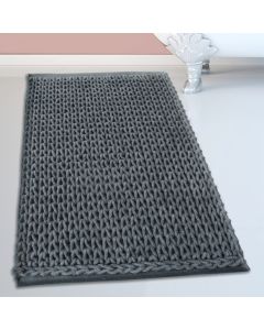 Πατάκι Μπάνιου Γκρι Σκούρο 50x80cm #2335 Cotton Chenille San Lorentzo 1509 DARK GREY
