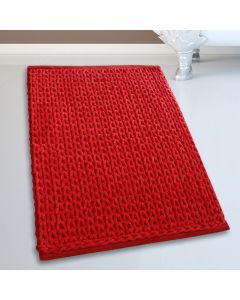 Πατάκι Μπάνιου Κόκκινο 50x80cm #2335 Cotton Chenille San Lorentzo 1509 RED