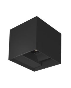 ΑΠΛΙΚΑ ΤΟΙΧΟΥ ΑΛΟΥΜΙΝΙΟΥ CUBE ΜΑΥΡΗ 10W 3CCT 100X100X100 mm ME GLASS DIFUSER ARTE ILLUMINA Eurolamp 145-20250