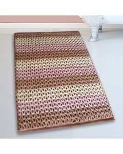 Πατάκι Μπάνιου Τερακότα-Ροζ 50x80cm #2335 Chenille San Lorentzo 1509 TERRA/ROSE