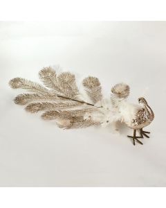 ΠΑΓΩΝΙ, ΣΑΜΠΑΝΙ, ΜΕ GLITTER ΚΑΙ ΠΟΥΠΟΥΛΑ, 82cm Eurolamp 600-45700