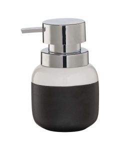 Dispenser Δοχείο Κρεμοσάπουνου Πορσελάνης 360ml Επικαθήμενο 100x100xH143mm Sealskin Sphere Black 362310219