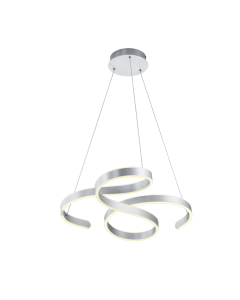 Φωτιστικό Κρεμαστό 72cm Μέταλλο Brushed Aluminium LED 48w 3000K 5600lm Trio Lighting Francis 371310105