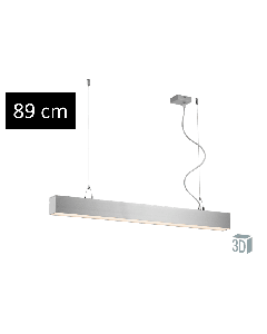 Κρεμαστό Γραμμικό Φωτιστικό Ράγα 89εκ. Led 30w 2800lm 3000K  Ανοδειωμένο Αλουμίνιο  Viokef Station 3911-0013-3-U-N