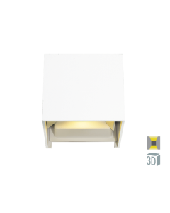 Απλίκα Square IP4410*10 εκ. με ρυθμιζόμενη γωνία φωτισμού 6w Led 3000K Warm White 420 lm  Λευκό Αλουμίνιο Viokef Greg 4188800