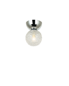 Φωτιστικό Οροφής Μονόφωτο Ø11*16,5 cm1*G9 Διάφανο Γυαλί / Χρώμιο Viokef Sylia 4239100