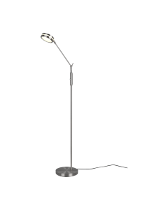 Franklin Μοντέρνο LED Φωτιστικό Δαπέδου Υ133xΜ23εκ. με Ρυθμιζόμενο Λευκό Φως σε Ασημί Χρώμα Trio Lighting 426510107
