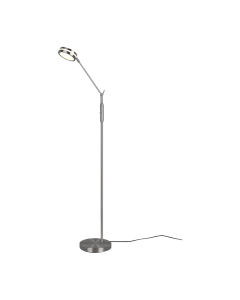 Φωτιστικό Δαπέδου Nickel Mat 23xH133cm Led Ρυθμιζόμενο 6,5w 2700+3200+4000K 650lm Trio Lighting Franklin 426510107