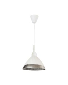 InLight Κρεμαστό φωτιστικό από ασημί γυαλί 1XE14 D:18cm 4409-Γ-Ασημί