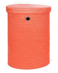 Καλάθι Αποθήκευσης -Απλύτων με καπάκι Μικρό Πορτοκαλί Ø38/36*50 εκ. Sila 4465Μ 