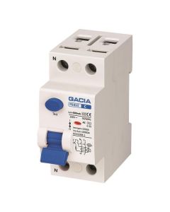 ΡΕΛΕ ΔΙΑΡΡΟΗΣ 2Χ63Α 10KA 300mA TYPE AC+S GACIA Eurolamp 500-37540