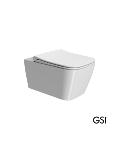 Λεκάνη Κρεμαστή Nubes/55 Swirlflush με κάλυμμα Slim Soft Close MS96C, GSI White  961500C-300