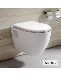 Λεκάνη Κρεμαστή SMART26/52 Rimless με Απλό κάλυμμα 6001, Serel White  SM2600-300