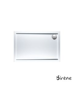 Ντουζιέρα Ακρυλική Παραλληλόγραμμη 120x90 extra-flat Φ90 Sirene White  E12090-300